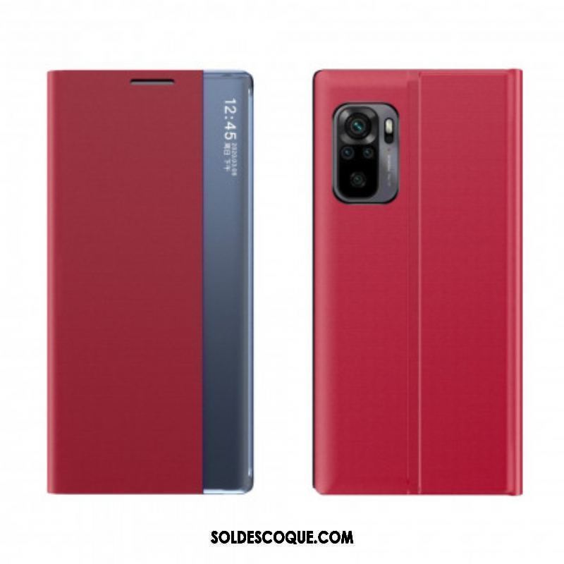 View Cover Xiaomi Redmi Note 10/10S/Poco M5s Simili Cuir Texturé