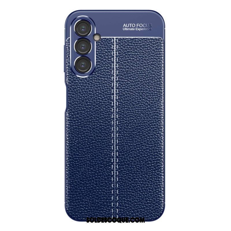 Coque Samsung Galaxy A14 5G / A14 Effet Cuir Litchi Double Line