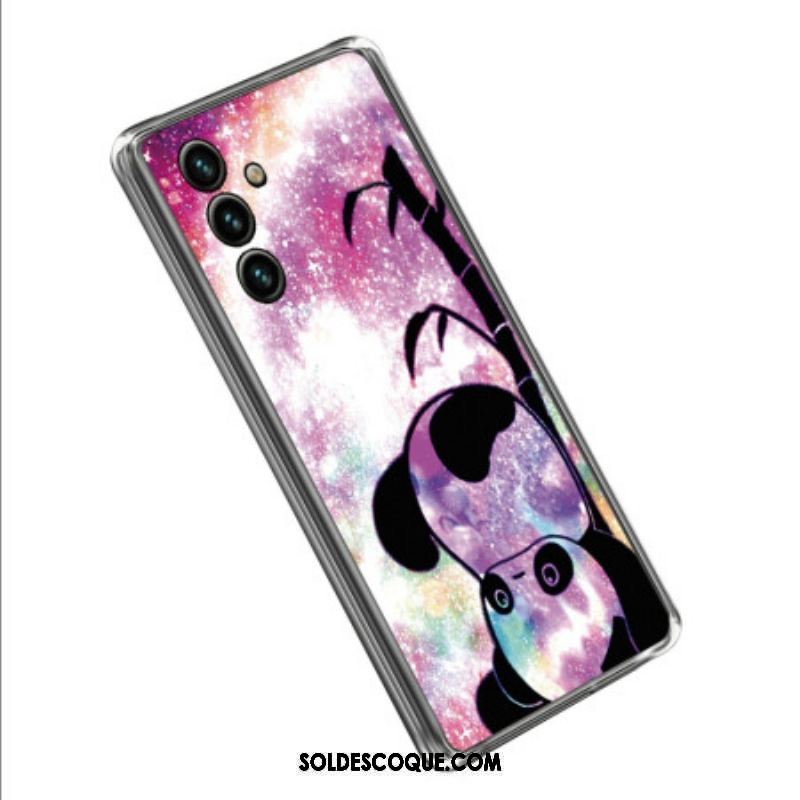 Coque Samsung Galaxy A14 5G / A14 Silicone Panda à l'Envers