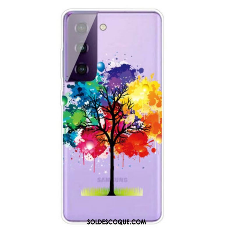 Coque Samsung Galaxy S21 FE Arbre Aquarelle