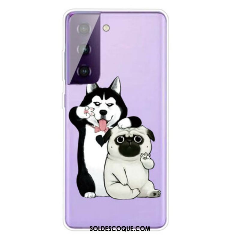 Coque Samsung Galaxy S21 FE Drôles de Chiens