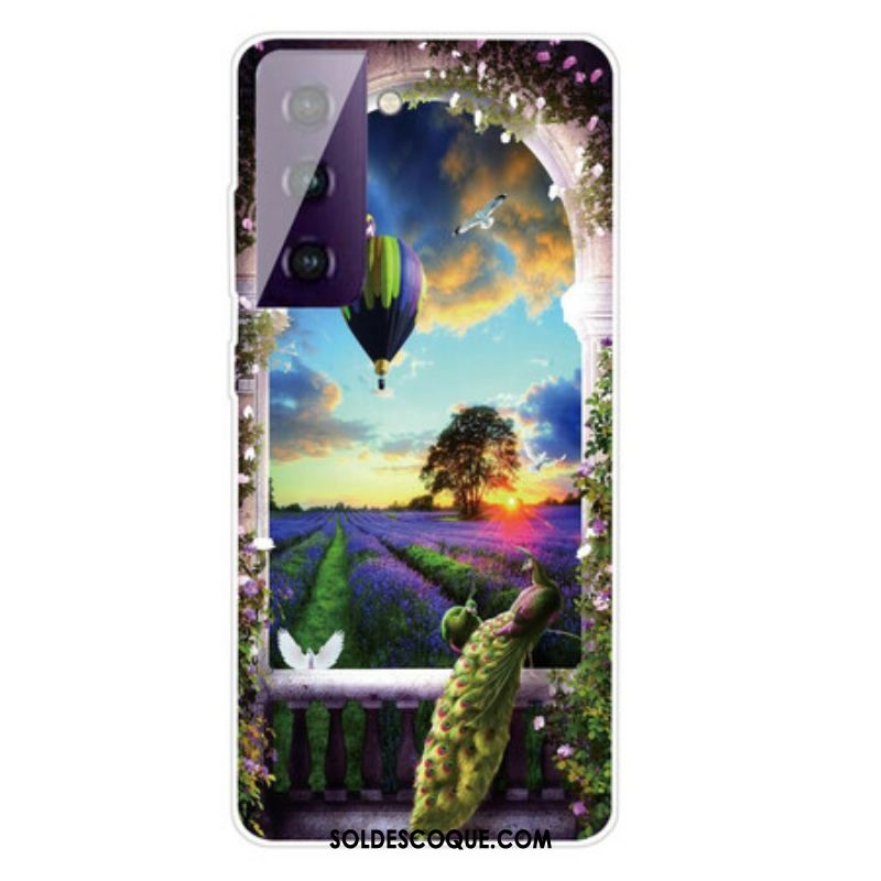 Coque Samsung Galaxy S21 FE Flexible Montgolfière