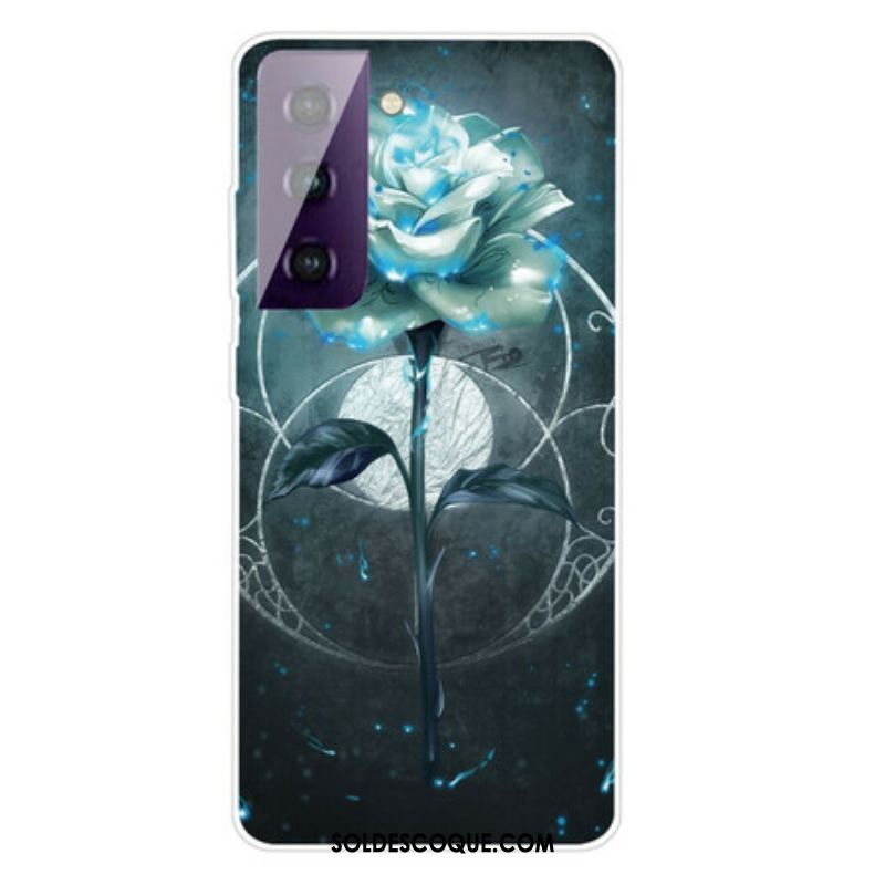 Coque Samsung Galaxy S21 FE Flexible Rose Verte