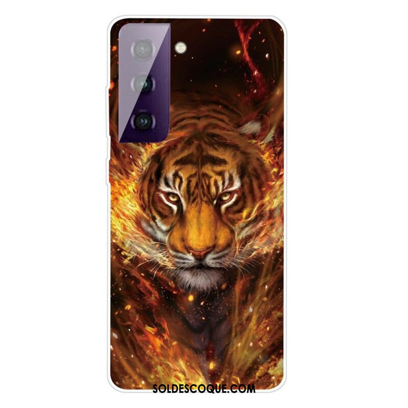 Coque Samsung Galaxy S21 FE Flexible Tigre