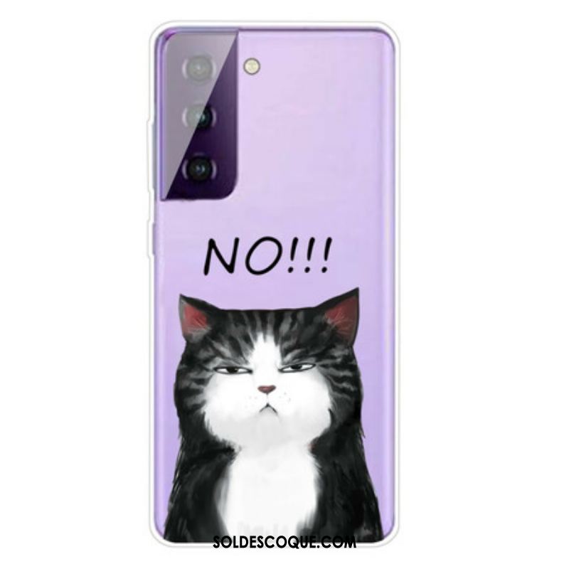 Coque Samsung Galaxy S21 FE Le Chat Qui Dit Non