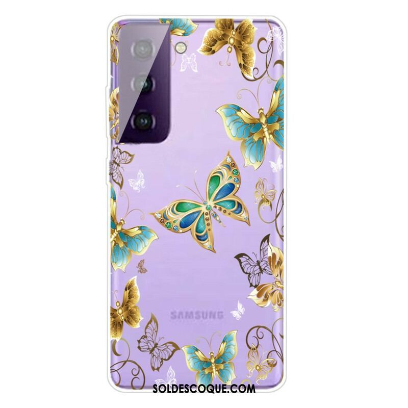 Coque Samsung Galaxy S21 FE Papillons Design