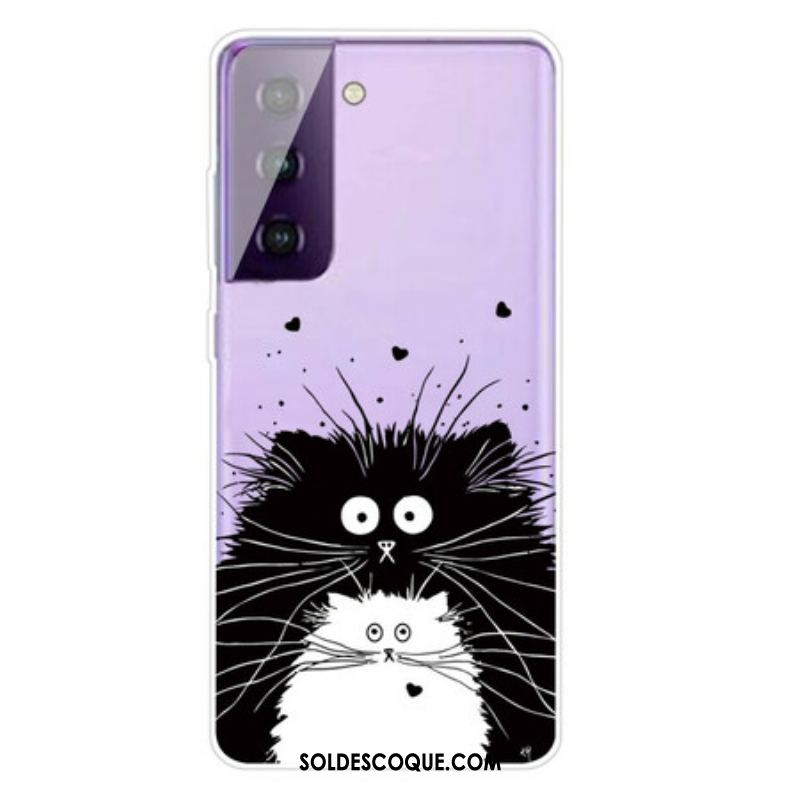 Coque Samsung Galaxy S21 FE Regarde les Chats