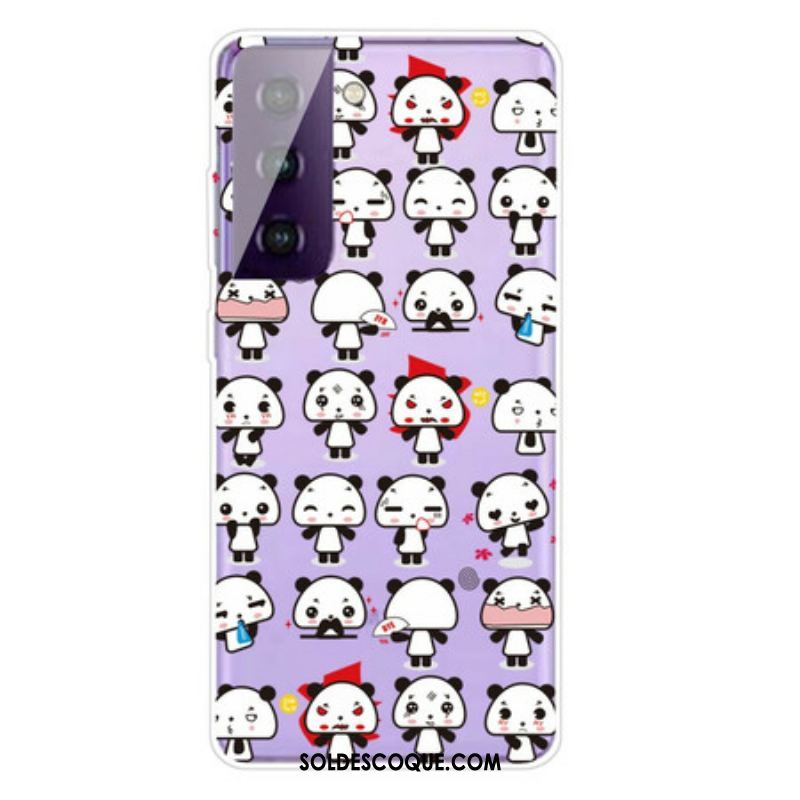 Coque Samsung Galaxy S21 FE Transparente Funny Pandas