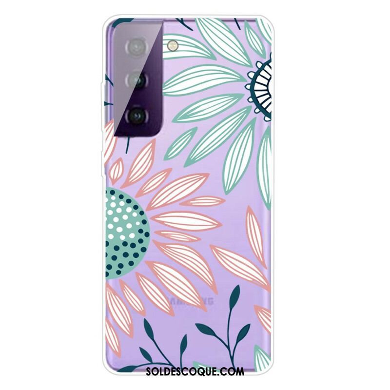 Coque Samsung Galaxy S21 FE Transparente Une Fleur