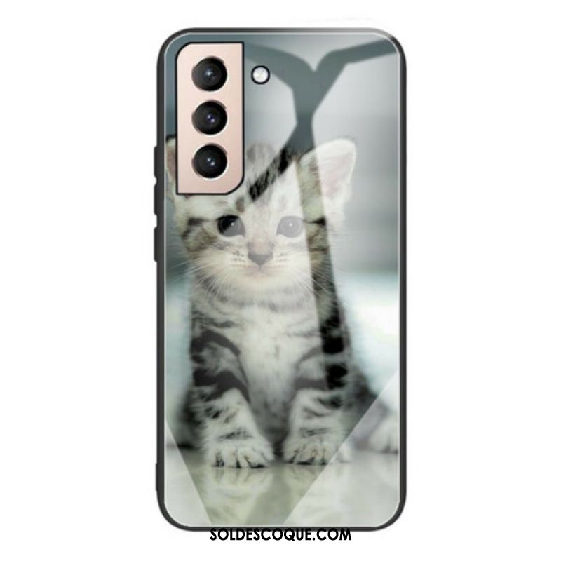 Coque Samsung Galaxy S21 FE Verre Trempé Chaton