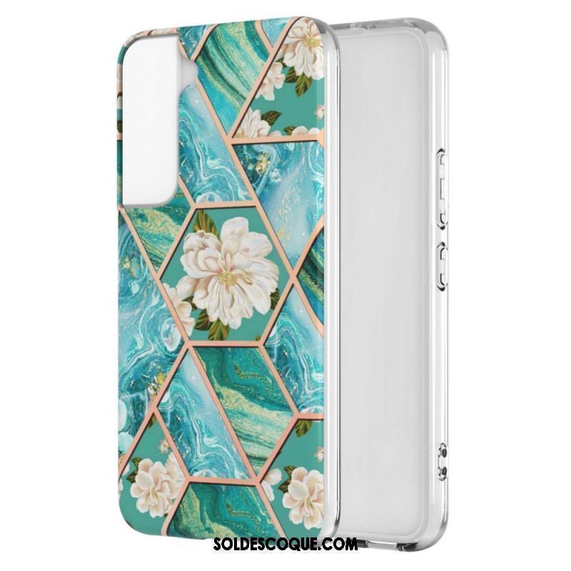 Coque Samsung Galaxy S22 Plus 5G Marbrée Florale