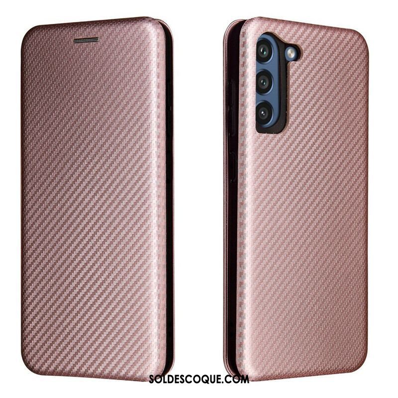 Flip Cover Samsung Galaxy S21 FE Fibre Carbone