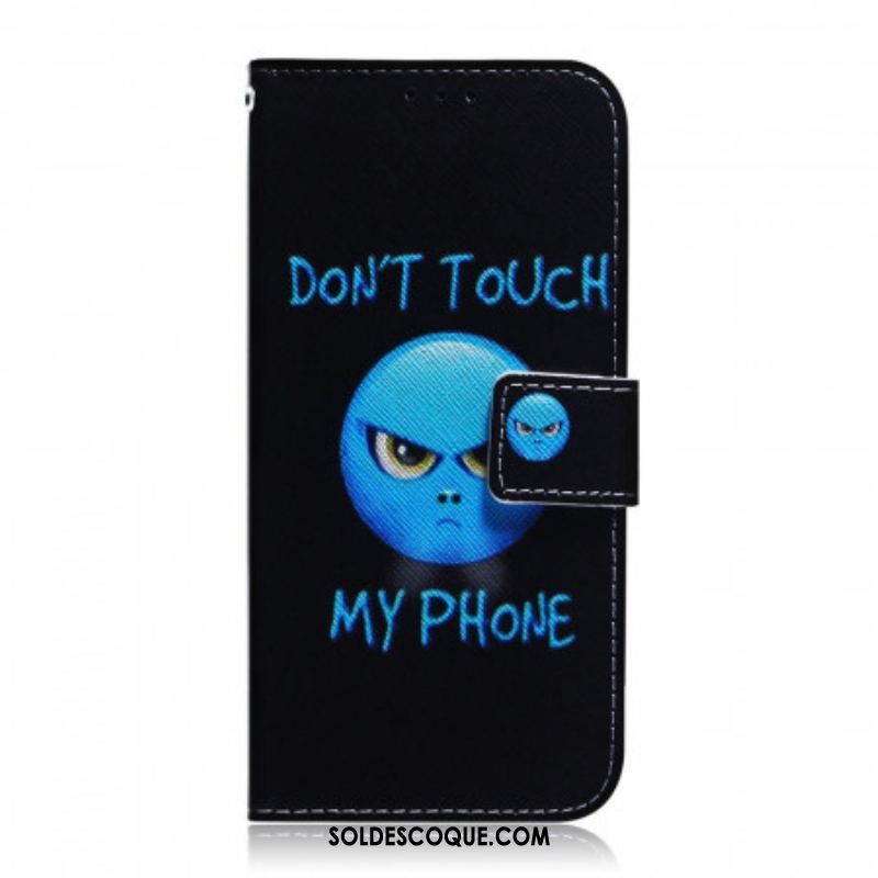 Housse Samsung Galaxy M52 5G Don't Touch my Phone Bleu