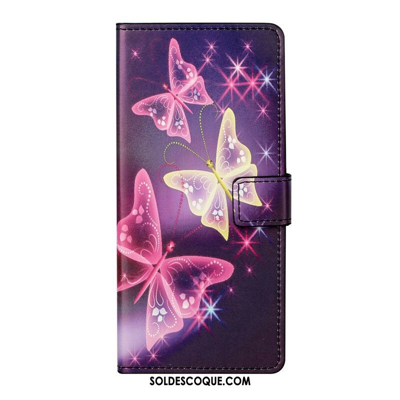 Housse Samsung Galaxy S21 FE Papillons et Fleurs