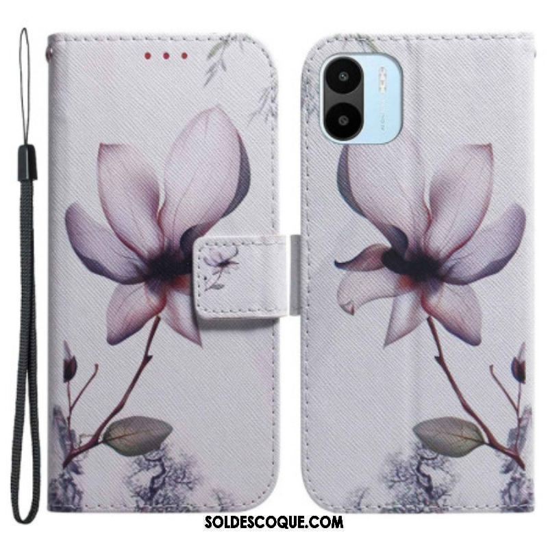 Housse Xiaomi Redmi A1 Fleur Vieux Rose