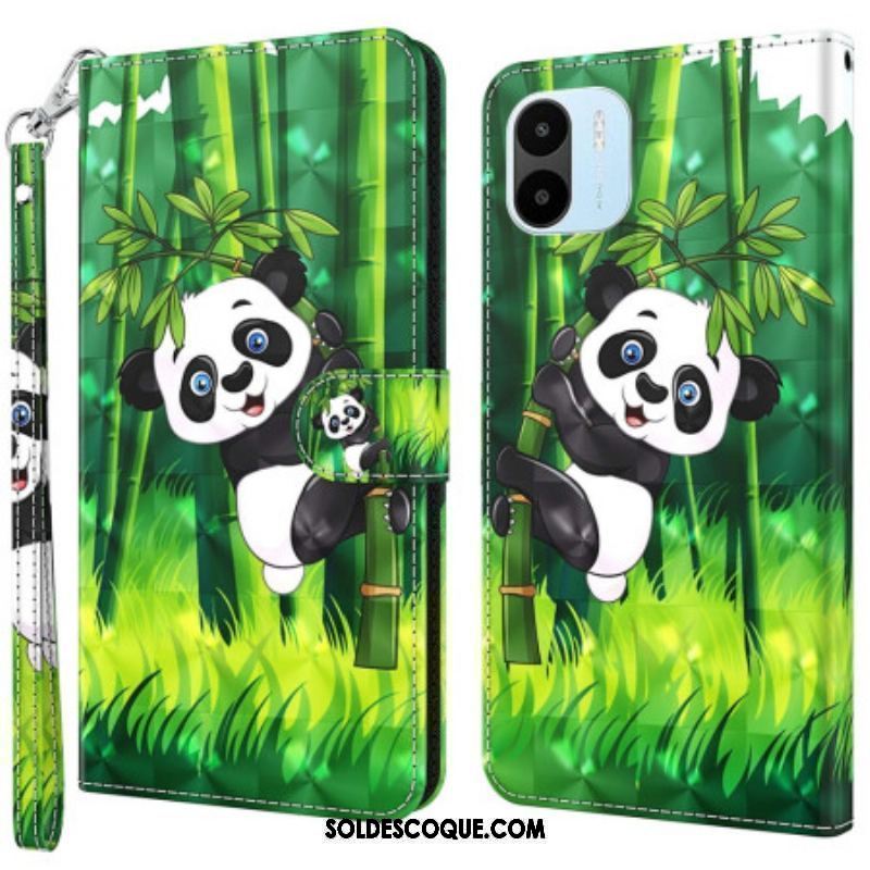 Housse Xiaomi Redmi A1 Panda et Bambou